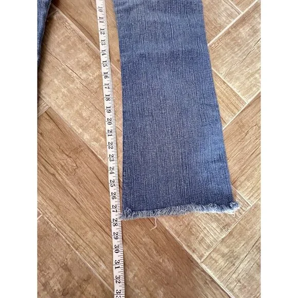 TRUE RELIGION 32 x 28 Jeans BECKY SUPER T USA Pre-Owned Light Wash Frayed Hem - Picture 3 of 13